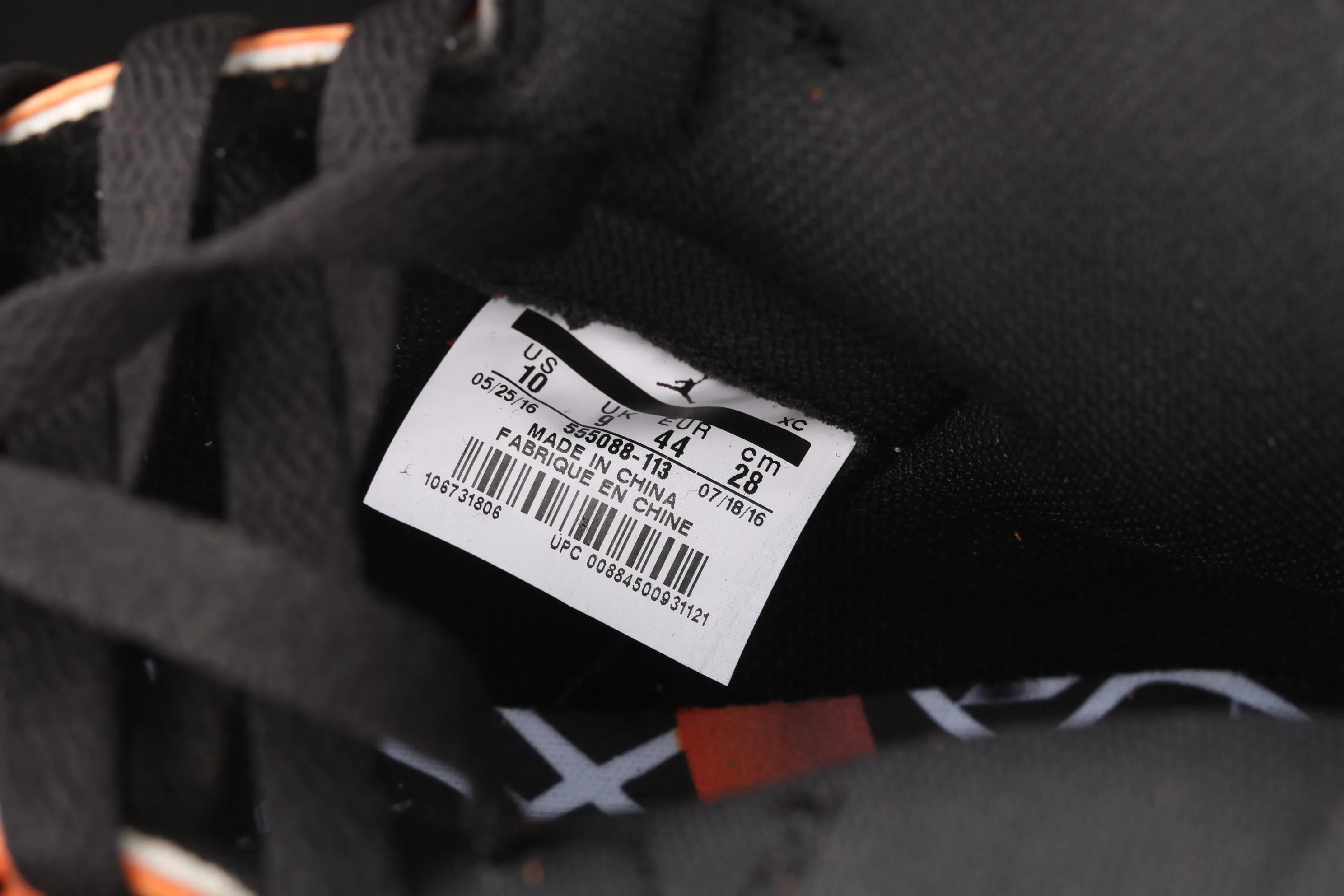 All categories Air Jordan Jordan series basketball shoes Air Jordan 1 High pure original version Air Jordan 1 Retro High OG AJ1 white orange Joe 1 white buckle broken 555088-113